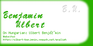 benjamin ulbert business card